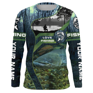 Catfish Fishing Custom Long Sleeve Uv Protection Fishing Shirts, Catfish Tournament Fishing Shirt IPHW3937