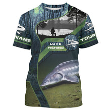 Load image into Gallery viewer, Sturgeon Fishing Custom Long Sleeve Fishing Shirts, Lake Sturgeon Fish Shirt For Men IPHW3939