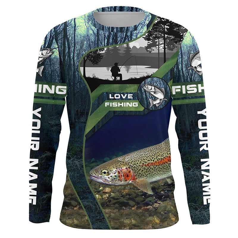 Rainbow Trout Custom Long Sleeve Performance Fishing Shirts, Steelhead –  ChipteeAmz