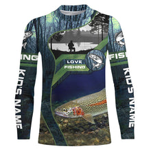 Load image into Gallery viewer, Rainbow Trout Custom Long Sleeve Performance Fishing Shirts, Steelhead Fishing Shirt For Men IPHW3940