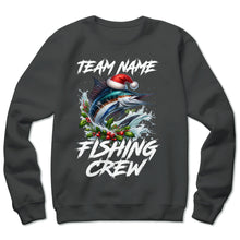 Load image into Gallery viewer, Custom Christmas Sailfish Fishing Team Shirts, Sailfish Fishing Crew Sweatshirt Fishing Gifts IPHW5662