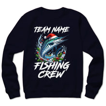 Load image into Gallery viewer, Custom Christmas Wahoo Fishing Team Shirts, Wahoo Fishing Crew Sweatshirt, Christmas Fishing Gifts IPHW5664