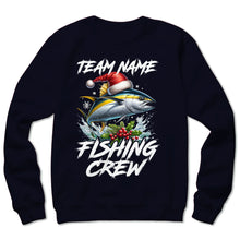 Load image into Gallery viewer, Custom Christmas Yellowfin Tuna Fishing Team Shirts, Tuna Fishing Crew Sweatshirt Fishing Gifts IPHW5666