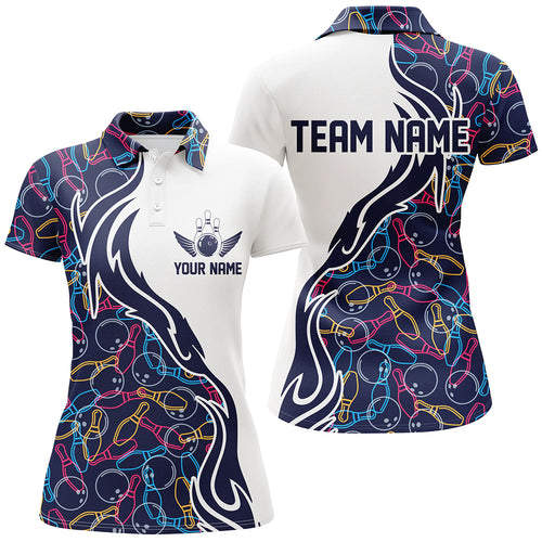 Custom Bowling Shirts For Women, Personalized Bowling Team Jerseys IPHW4494