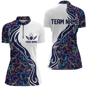 Custom Bowling Shirts For Women, Personalized Bowling Team Jerseys IPHW4494