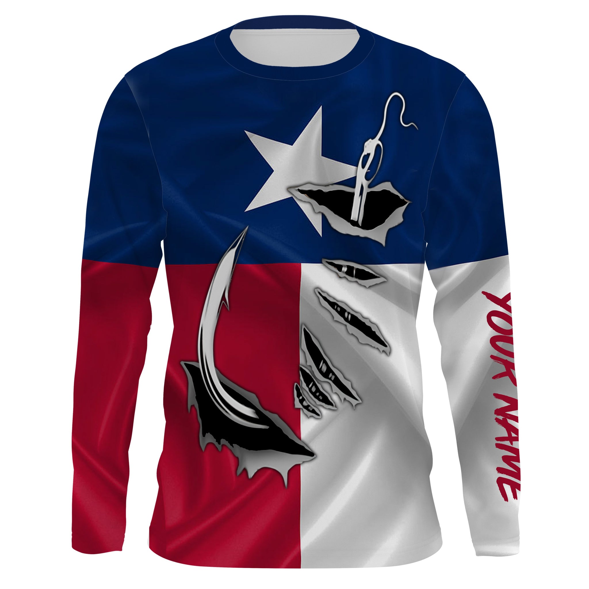 Custom Texas Flag Long Sleeve performance Fishing Shirts, personalized  Patriotic Fishing gifts - Chipteeamz IPH1891 – ChipteeAmz