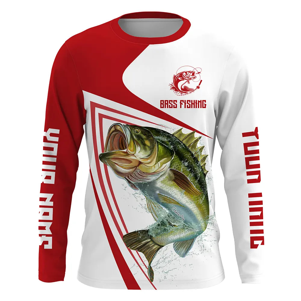 Personalized Bass Fishing Jerseys, Bass Fishing Long Sleeve Fishing Tournament Shirts, Gifts for Fisherman, Fishing Gear for Men Gift, Mens Fishing