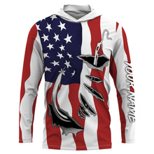 Load image into Gallery viewer, Personalized ChipteeAmz American Flag Long sleeve Fishing Shirt IPH1900