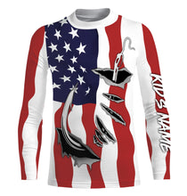 Load image into Gallery viewer, Personalized ChipteeAmz American Flag Long sleeve Fishing Shirt IPH1900