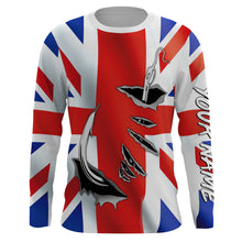 Load image into Gallery viewer, Fishing hook Australia  Flag Long Sleeve Fishing Shirts, Personalized Patriotic Fishing gifts IPHW2642