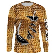 Load image into Gallery viewer, Redfish Fishing scales Fish hook Custom Long Sleeve performance Fishing Shirts IPH1920