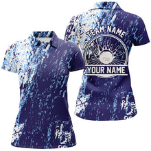 Load image into Gallery viewer, Personalized Bowling Shirts For Women, Bowling Balls And Pins Bowling Team Shirts | Blue IPHW4506