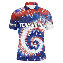 Load image into Gallery viewer, American Flag Tie Dye Bowling Shirts For Men, Custom Bowling Team Jerseys IPHW4525