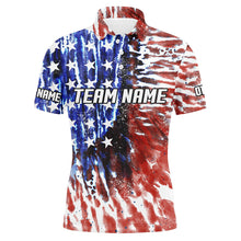 Load image into Gallery viewer, American Flag Tie Dye Bowling Shirts For Men, Custom Bowling Team Jerseys IPHW4526