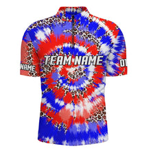 Load image into Gallery viewer, American Flag Tie Dye Bowling Shirts For Men, Custom Bowling Team Jerseys IPHW4527
