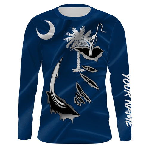 Personalized Bass Fishing Jerseys, Bass Fishing Long Sleeve Fishing  Tournament Shirts, Blue Ttv74 - Personalized Custom