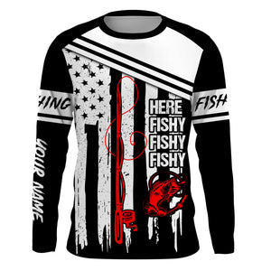 Largemouth Bass Fishing tattoo American Flag UV protection quick dry customize name long sleeves shirts UPF 30+ personalized gift for Fishing lovers - IPH1788