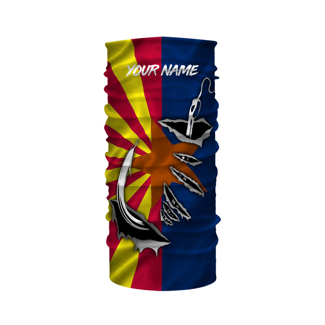 Custom Arizona  Flag 3D Fish hook UV Protection quick-dry Fishing Bandana IPHW473