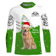 Load image into Gallery viewer, Cute funny Golden Retriever Christmas 3D All over Sweatshirt, Long sleeve, Zip up, Hoodie shirt styles to choose for Dog lovers - IPH2159
