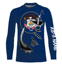 Load image into Gallery viewer, Utah Flag 3D Fish hook UV protection Custom long sleeve performance Fishing Shirts fishing apparel IPHW513