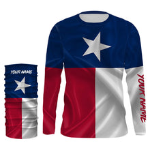 Load image into Gallery viewer, Personalized Texas Flag UV Protection Long Sleeve performance Fishing Shirts IPHW479