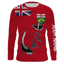 Load image into Gallery viewer, Canada Ontario Fish hook Custom Long sleeve Fishing Shirts, Ontario Fishing jerseys IPHW3337