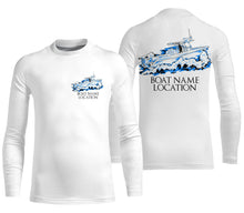 Load image into Gallery viewer, Custom Boat Fishing Long sleeve performance Fishing Shirts, Fishing boat name shirt IPHW3619