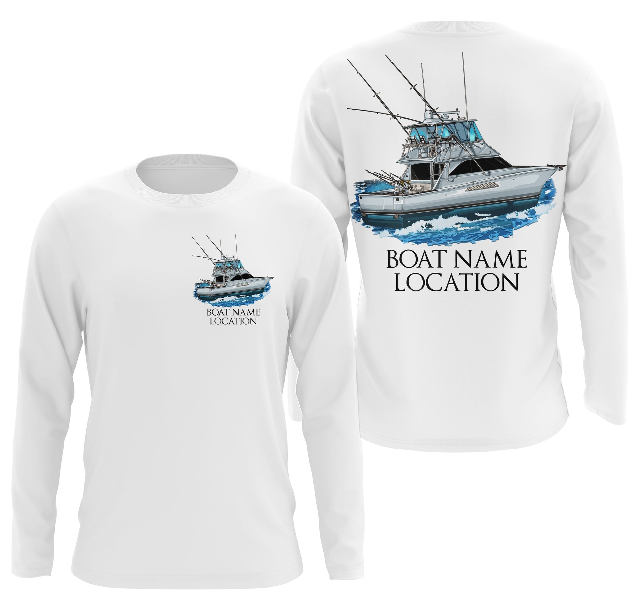Custom Fishing Boat name Long sleeve Fishing Shirts, Personalized fish –  ChipteeAmz