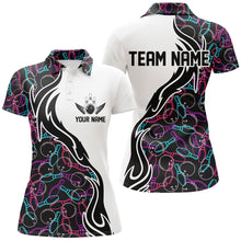 Load image into Gallery viewer, Customized Name Bowling Team Shirts For Women Bowling Pattern Bowling League Jerseys IPHW5486