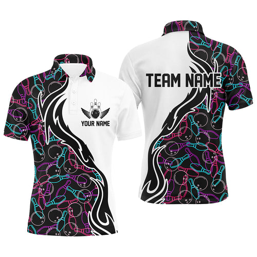 Customized Name Bowling Team Shirts For Men And Women Bowling Pattern Bowling League Jerseys IPHW5486