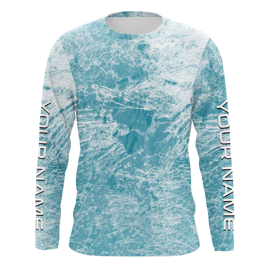 Ice camo Ice Fishing Shirts, Personalized Ice Fishing Clothing for men, women and kids IPHW3504