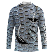 Load image into Gallery viewer, Buffalo Fishing Scale Fish Hook Custom Long Sleeve Fishing Shirts UV Protection IPHW681
