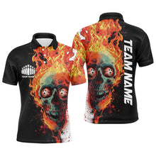 Load image into Gallery viewer, Personalized Skull Bowling Shirt For Men And Women Custom Team&#39;S Name Flame Bowler Jerseys IPHW5811