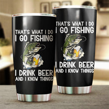 Load image into Gallery viewer, 1pc Funny Largemouth Bass n Beer Fishing  Stainless Steel Fishing Tumbler Cup - Fishing gift - IPH1532