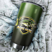 Load image into Gallery viewer, 1pc Largemouth Bass Fishing Tumbler Custom name Stainless Steel Tumbler Cup - Personalized Fishing gift for Fishing team 1PC - IPH1533