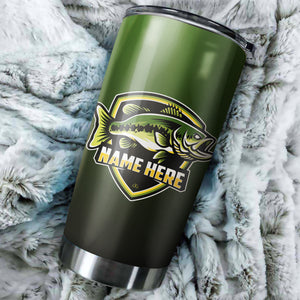 1pc Largemouth Bass Fishing Tumbler Custom name Stainless Steel Tumbler Cup - Personalized Fishing gift for Fishing team 1PC - IPH1533