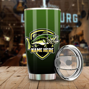 1pc Largemouth Bass Fishing Tumbler Custom name Stainless Steel Tumbler Cup - Personalized Fishing gift for Fishing team 1PC - IPH1533