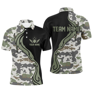 Personalized Camo Bowling Shirts For Men Custom Bowling Team Jerseys Bowlers Outfits IPHW5519