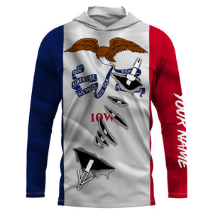 Iowa Bowfishing Custom Long Sleeve UV Fishing Shirts, Iowa Bow Fishing Shirts - IPHW1068