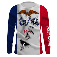 Load image into Gallery viewer, Iowa Bowfishing Custom Long Sleeve UV Fishing Shirts, Iowa Bow Fishing Shirts - IPHW1068