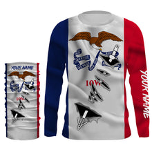 Load image into Gallery viewer, Iowa Bowfishing Custom Long Sleeve UV Fishing Shirts, Iowa Bow Fishing Shirts - IPHW1068