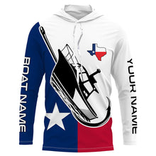 Load image into Gallery viewer, Custom Deep Sea Fishing Shirts With Boat Name, Texas Flag Saltwater Fishing Shirts IPHW4903
