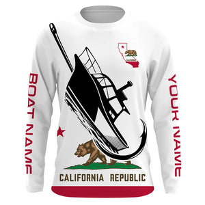 Custom Deep Sea Fishing Shirts With Boat Name, California Flag Saltwat –  ChipteeAmz