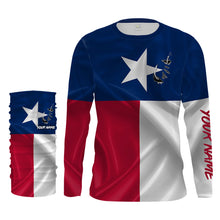 Load image into Gallery viewer, TX Fishing 3D Fish hook Texas Flag Patrotic Custom Long Sleeve performance Fishing Shirts gifts - IPHW1381