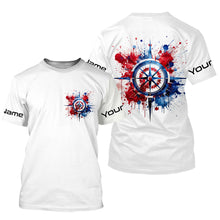 Load image into Gallery viewer, Red, White And Blue Compass Custom Performance Fishing Shirts, Patriotic Saltwater Fishing Shirts IPHW4949