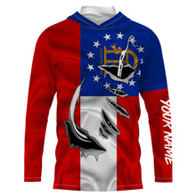 Load image into Gallery viewer, GA Fishing 3D Fish Hook Georgia Flag UV protection Custom long sleeves shirts personalized fishing gifts IPH2029