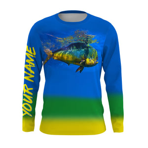 Mahi Mahi (Dorado) Fishing UV protection quick dry customize name long sleeves shirt UPF 30+ personalized gift for Fishing lovers - IPH1719
