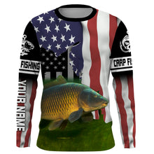 Load image into Gallery viewer, American Flag Custom Carp Fishing Shirt, Carp Bow Fishing Jerseys IPH1735