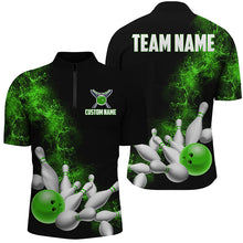 Load image into Gallery viewer, Custom Name Unisex Strike Bowling Team Shirts For Men And Women, Bowlers Outfit | Kelly Green IPHW6015