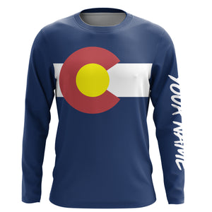 Colorado Flag Custom Patriot Long Sleeve Shirts UV Protection Performance Colorado Clothing IPHW732